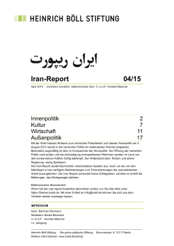 Iran-Report 04/15 - Heinrich-Böll