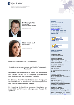 Vertrieb von pharmazeutischen und Medizin
