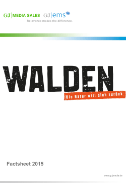 WALDEN Factsheet 2015