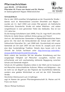 Die aktuellen Pfarrnachrichten - Kirche-Im