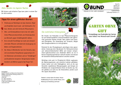 Faltblatt "Garten ohne Gift" - BUND