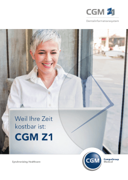 CGM Z1 Imagebroschüre