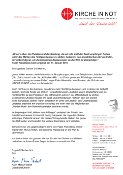Echo der Liebe - Kirche in Not