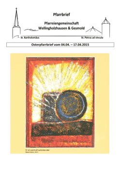 Osterpfarrbrief vom 04.04. &ndash; 17.04.2015