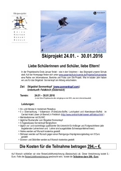 Skiprojekt 24.01. - 30.01.2016 - Erich Kästner