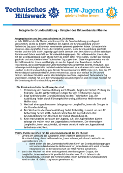 Integrierte Grundausbildung &ndash; Beispiel des - THW
