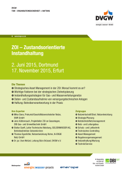 ZOI – Zustandsorientierte Instandhaltung 2. Juni 2015, Dortmund 17