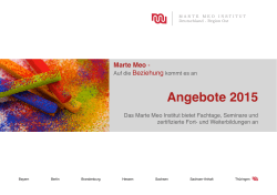 Angebote 2015 - Marte Meo Institut