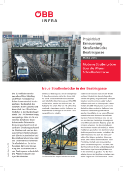 Projektblatt Erneuerung Straßenbrücke Beatrixgasse