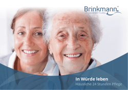 In W&uuml;rde leben - Brinkmann Pflegevermittlung