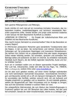 Mitteilungsblatt April 2015