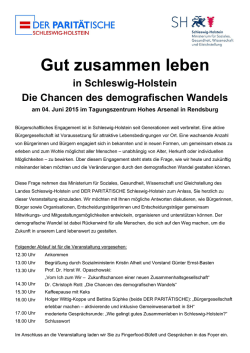 Einladung - Gut zusammen leben in Schleswig