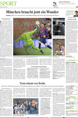PDF-Datei: Sportseite Tageszeitung vom 7. Mai 2015