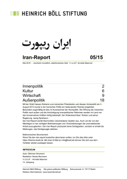 Iran-Report 05/15 - Heinrich-B&ouml;ll