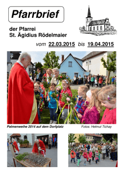 Pfarrbrief - Gemeinde Rödelmaier