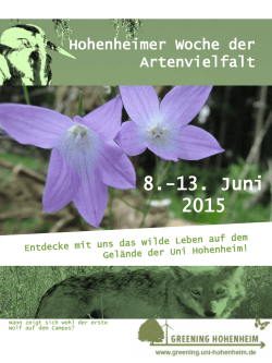 Hohenheimer Woche der Artenvielfalt