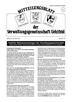 KW 18-2015 - Verwaltungsgemeinschaft Uehlfeld