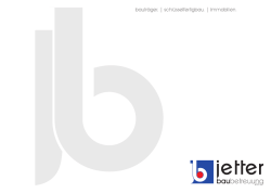 Imagebroschuere - Jetter Baubetreuung GmbH