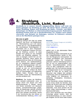 4 Strahlung (Mobilfunk, Licht, Radon)