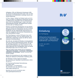 Flyer und Programm der Fachtagung ASP am 9. 6. 2015 in Mainz