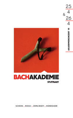 April 2015 | Le Roi David - Internationale Bachakademie Stuttgart