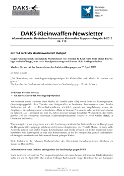 DAKS-Newsletter 04/2015 - RüstungsInformationsBüro
