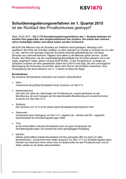 Insolvenzstatistik Private 1. Quartal 2015