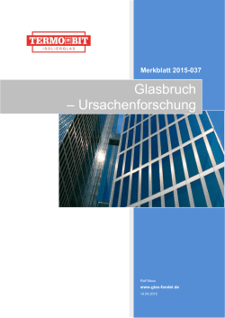 Glasbruch &ndash; Ursachenforschung