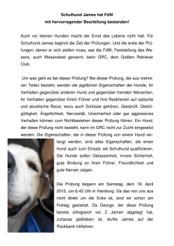 James besteht mit hervorragendem Ergebnis (pdf - TMG