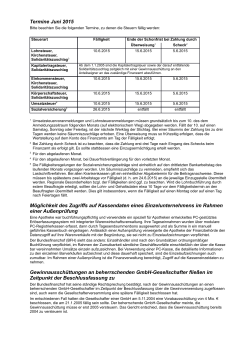 Mandantenbrief Mai 2015 - Steuerberater Kuschel in München