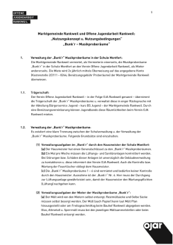 Hausordnung und Bunk`r Regelungen