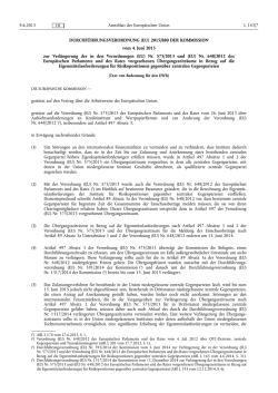 DURCHF&Uuml;HRUNGSVERORDNUNG (EU) 2015/ 880 DER
