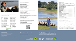 Nachhaltig leben & genie&szlig;en! - Biosph&auml;renreservat Flusslandschaft