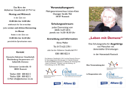 „Leben mit Demenz“ - Deutsche Alzheimer Gesellschaft