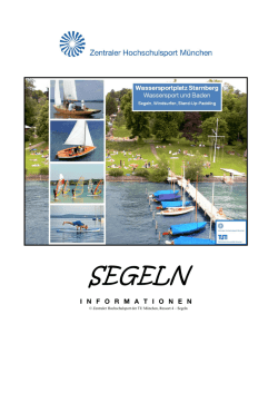 Infoheft Segeln Sommer 2015