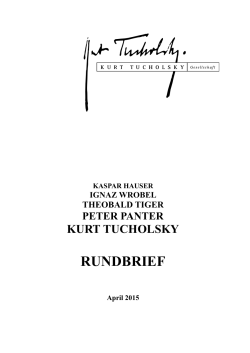 RUNDBRIEF - Kurt Tucholsky