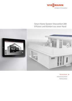 Smart Home System Vitocomfort 200: Effizienz und