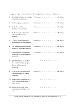 Inventar zur Evaluation von Blended Learning (IEBL)