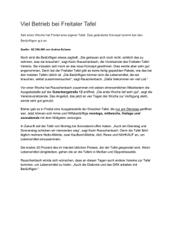Viel Betrieb bei Freitaler Tafel