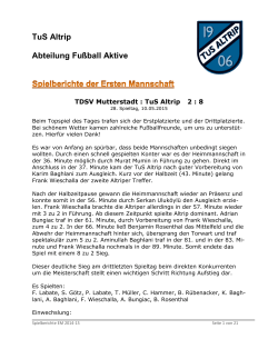 TuS Altrip Abteilung Fußball Aktive