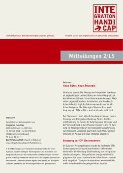 Mitteilungen 2/2015 - Integration Handicap