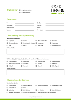 Jetzt das neue Briefing-Formular nutzen