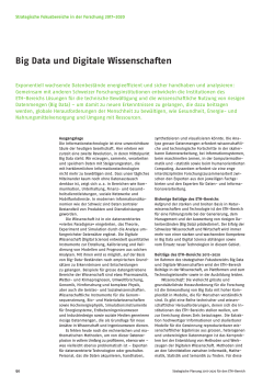 Big Data und Digitale Wissenschaften - ETH-Rat