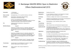 Ausschreibung - 1. BV Bamberg