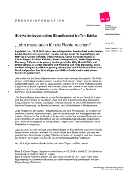 Pressemitteilung Streik EH Bayern 19.5.2015