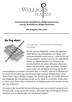 Schulzeitung März 2015 - Bischöfliches Willigis Mainz