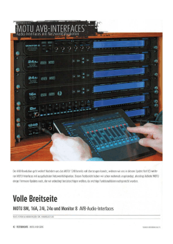 MOTU AVB Interfaces Sound & Recording 04-2015