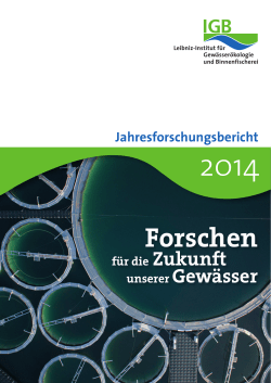gelangen Sie zum IGB-Jahresbericht 2014. Wir wünschen viel
