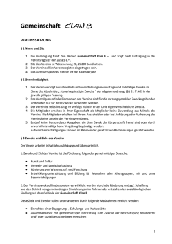 Hier ist die Satzung einzusehen