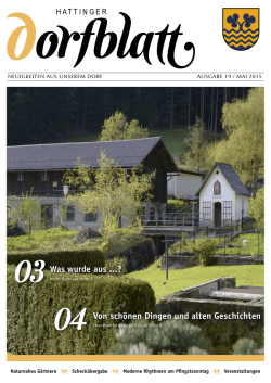 Hattinger Dorfblatt, Mai 2015